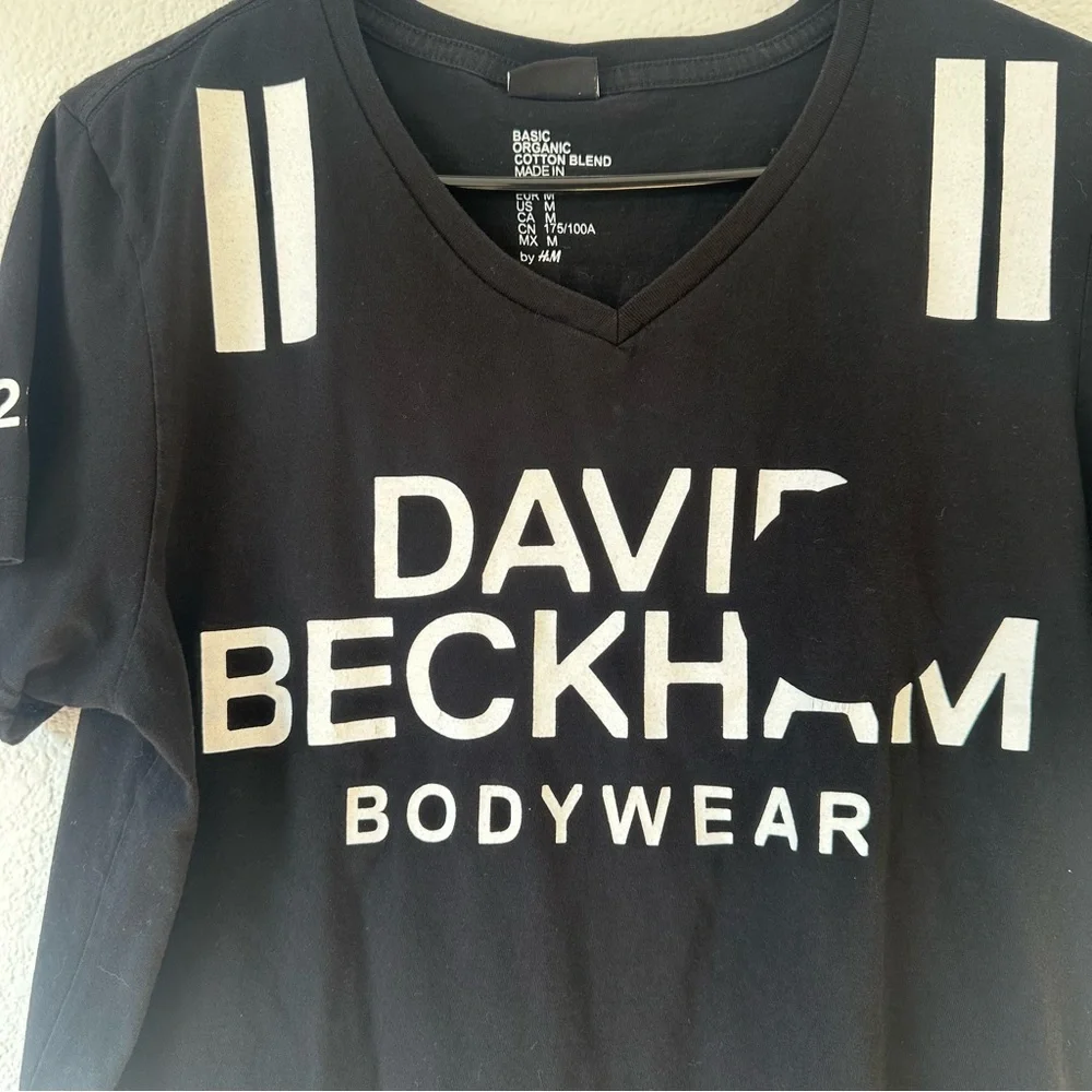 David Beckham Bodywear Black T-Shirt by‎ H&M Medium